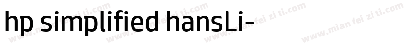 hp simplified hansLi字体转换